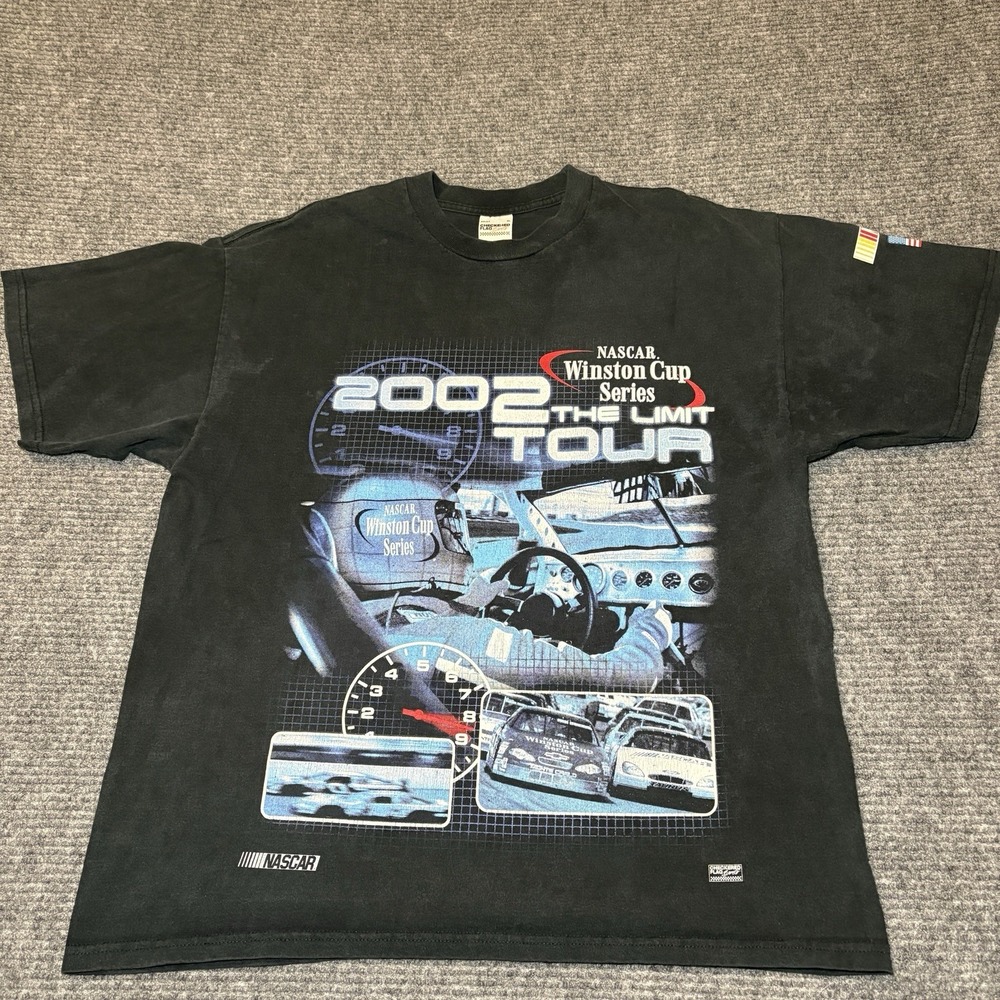 Vtg. 2002 Checkered Flag Nascar Winston Cup Shirt Size XL Men